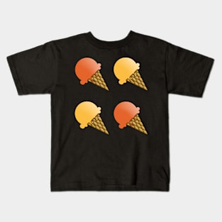 2 Flavor Ice Cream Pattern - Fall Palette Kids T-Shirt